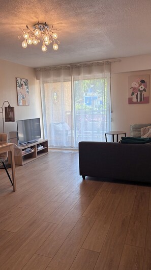 Smart TV, books - Pretty T2 40m2 beach 300m air conditioning + pool + garage + balcony All Comfort (Cavalaire-sur-Mer)