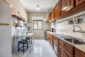 Fridge, microwave, oven, stovetop - Apartment 'Cabo de Sagres -2 bedroom apartment' with Sea View, Terrace & Wi-Fi (Sagres)