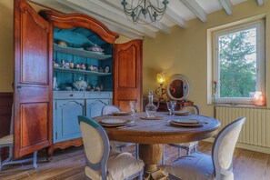 Dining - Les Maisons Des Houssats with Shared Pool and Private Terrace (TRENSACQ)