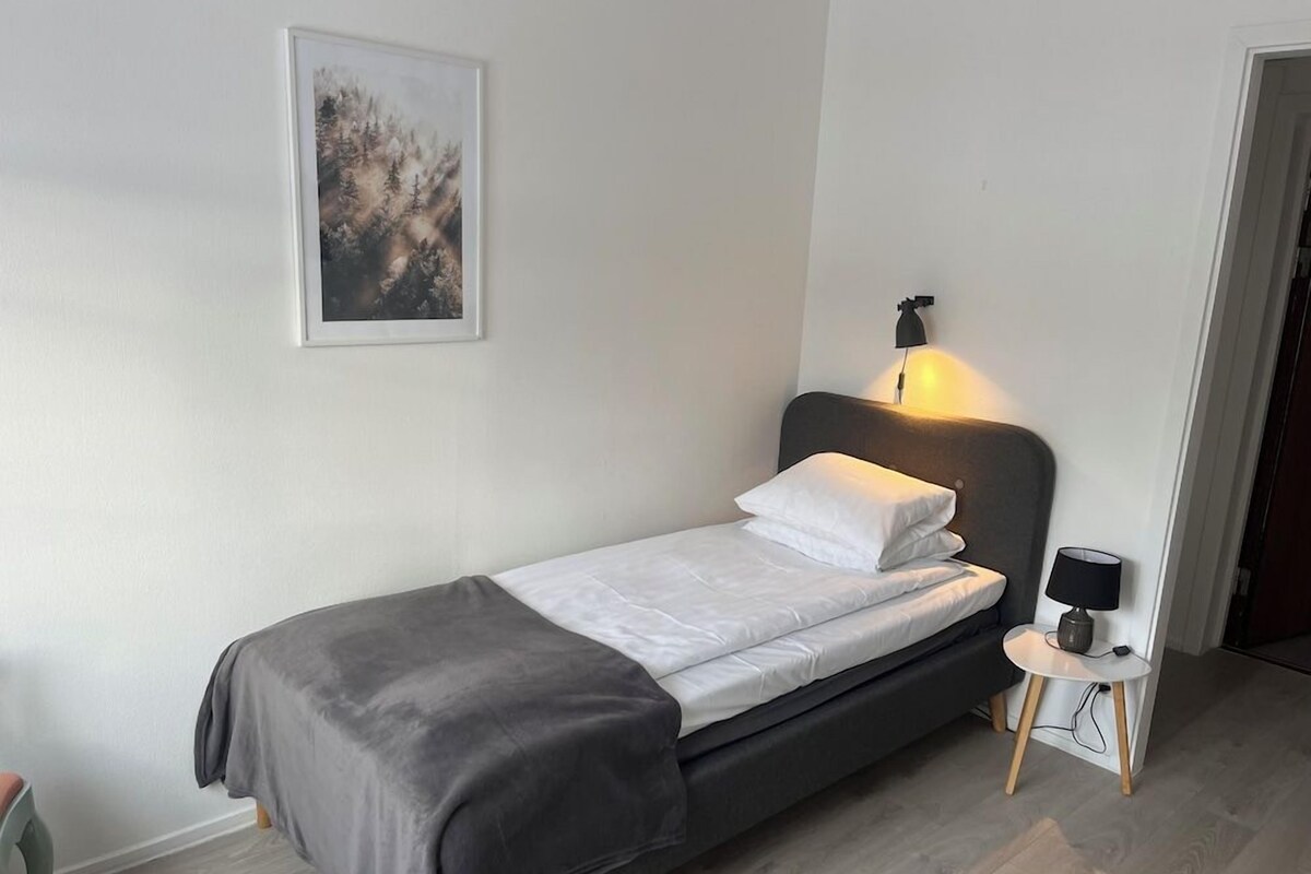 Premium bedding, desk, blackout drapes, WiFi (free)