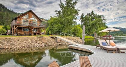 Waterfront Cabin w/ 2 Boat Docks & Mtn Views!