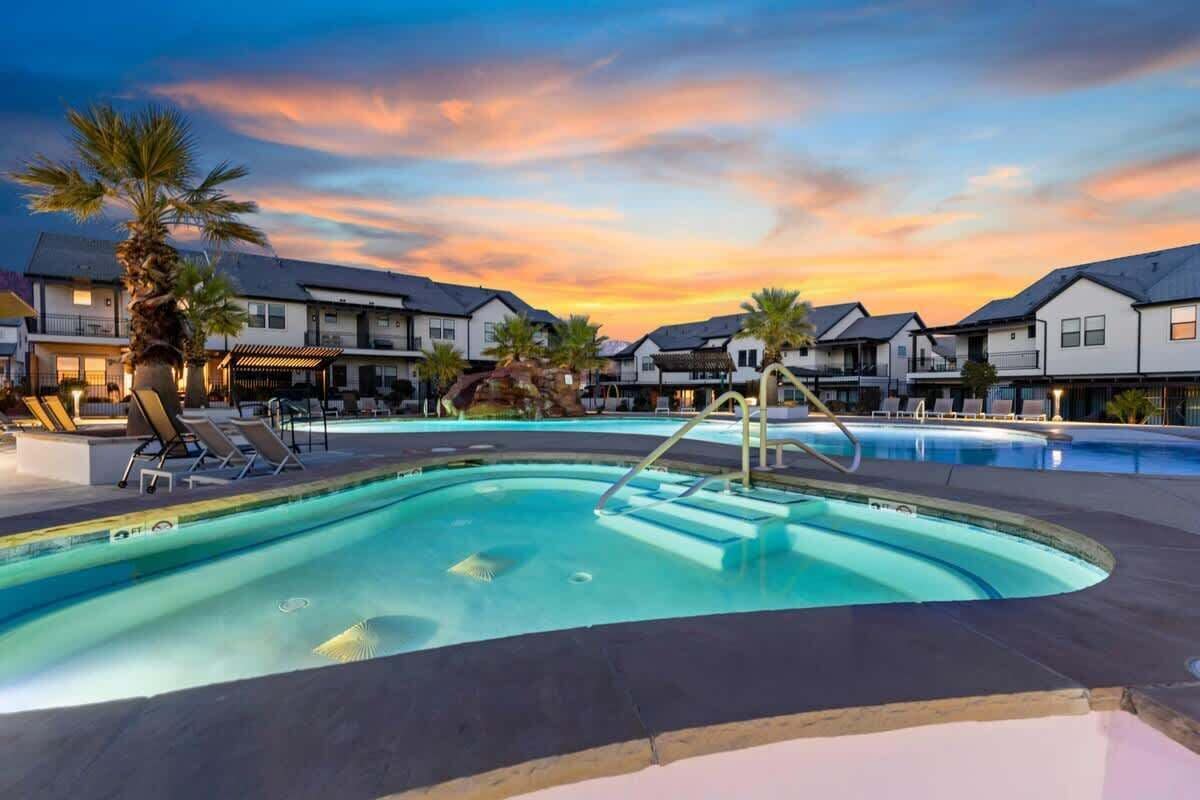 A heated pool