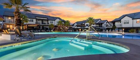 A heated pool