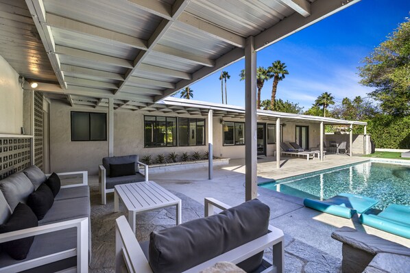 A heated pool