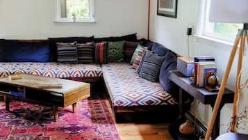 Fireplace, books