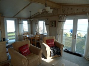 Télévision, cheminée, lecteur de DVD