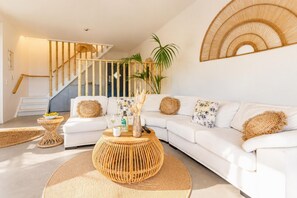 Televisión, chimenea y libros
