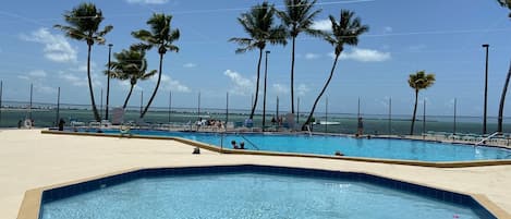屋外プール、温水プール