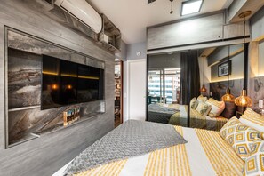 Apartamento urbano | 1 quarto, roupas de cama de algodão egípcio, roupas de cama premium