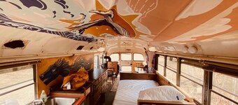 Unique 1962 Vintage Bus in the heart of the White Mountain National Forest