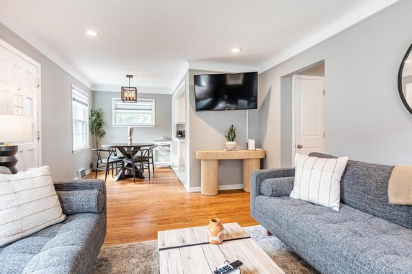 TV, foosball, streaming services, offices