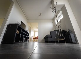 Family Apartment | Living area | 35-inch LED TV with digital channels, TV