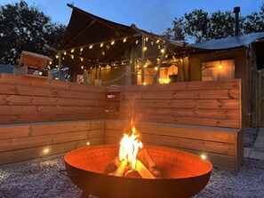 Premium Tent, Private Bathroom, Garden View | Exterior - Lion King Safari Tent (Tenby)