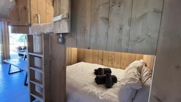 Tält Premium - privat badrum - utsikt mot trädgården | 2 sovrum