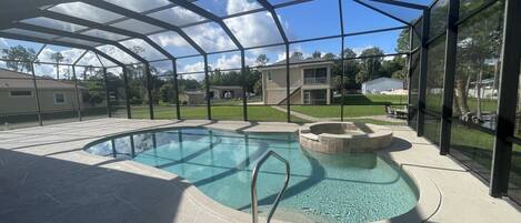 Outdoor pool, a heated pool