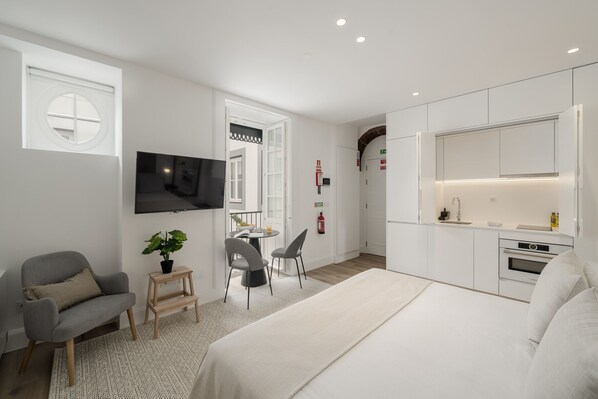 1 makuuhuone, silitysrauta/-lauta, vauvan matkasänky, Wi-Fi