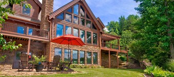 Luxe lakefront retreat with fishing dock, deck, firepit, patio & pool table