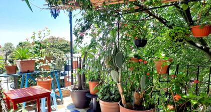 Bright apartment with an excellent location.