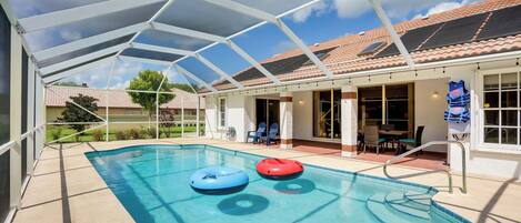 A heated pool