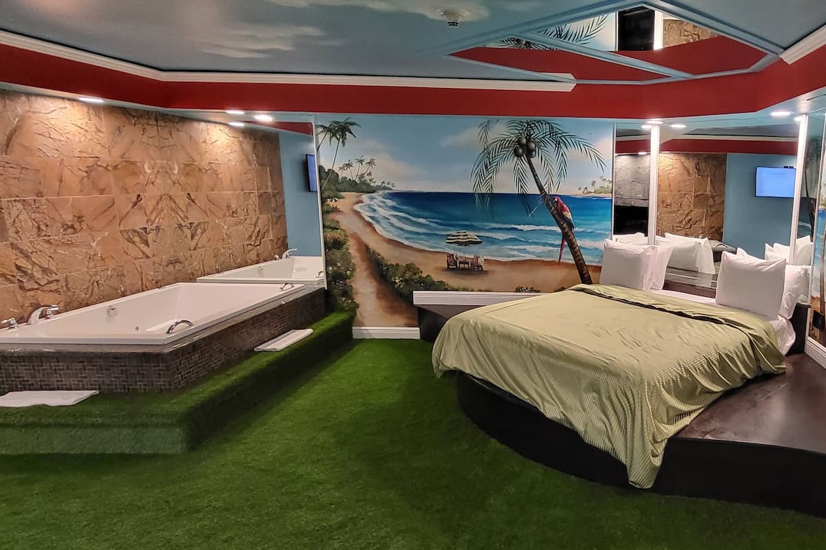 Suíte estúdio panorâmica | Roupas de cama premium, edredons de pluma