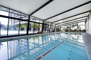 Indoor pool, outdoor pool