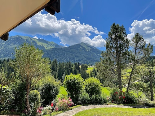 Ferienwohnung Fewo 2 am Auweg mit Bergblick, Gemeinschaftsgarten und WLAN