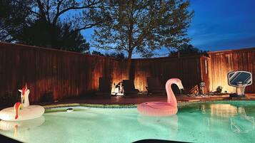 Outdoor pool, a heated pool