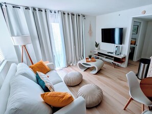 Smart TV, video games, ping pong, computer monitors
