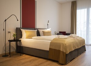 Deluxe Double Room | Premium bedding, in-room safe, desk, blackout drapes - B Home Apart Hotel by Alpha (Bogen)