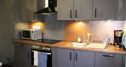Central, bright + cozy vacation apartment (64 sqm) on the ground floor of an old detached house