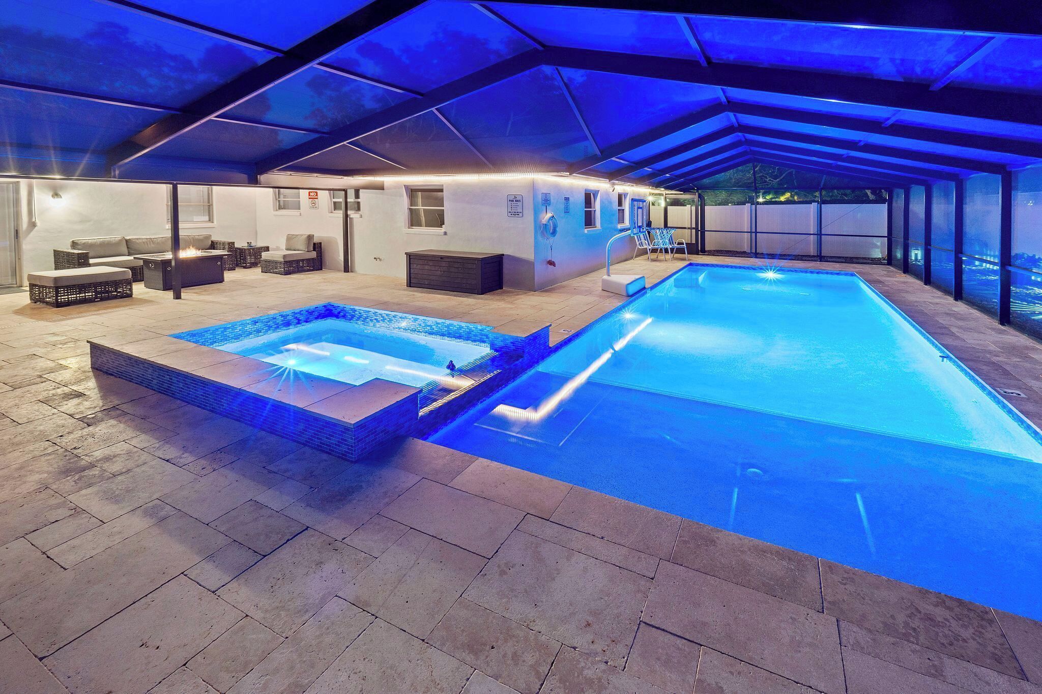 A heated pool