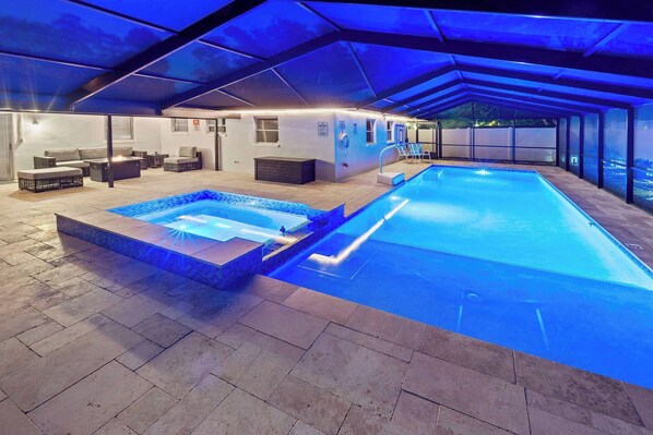 A heated pool