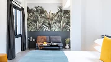 Penthouse Panoramique, terrasse, vue ville | 1 chambre, literie de qualité supérieure, surmatelas