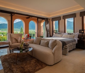 Corner Suites | Free minibar items, in-room safe, desk, blackout drapes