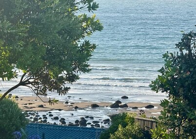 Charming Beach Bach with Ocean Views