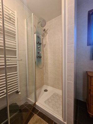 Shower, hair dryer, soap, toilet paper - Superb apartment with terrace (Passy)