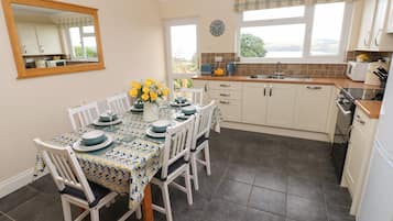 Fridge, dishwasher, electric kettle, toaster