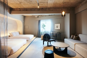 Quarto duplo luxo, sauna seca | Cofres nos quartos, Wi-Fi de cortesia, roupa de cama