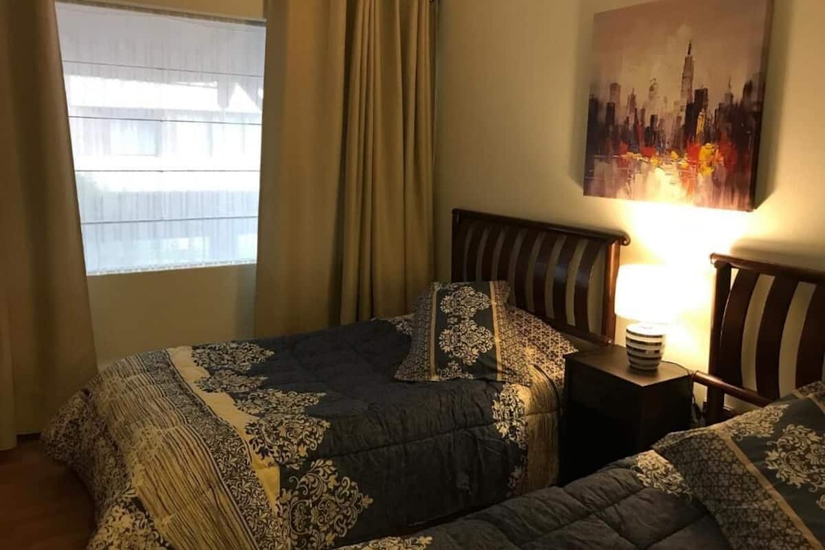 Luxury Twin Room | Premium bedding, desk, laptop workspace, iron/ironing board