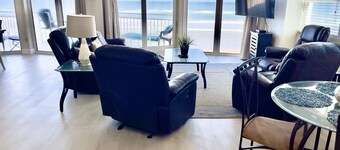 Brand new balconies -3 bedroom 3 bath on the beach!  Great summer rates