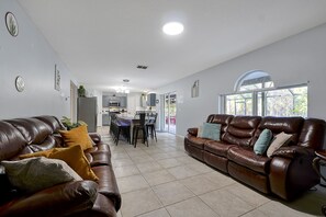 Living area - Poolside Cocoa Oasis with Tiki Bar (Port Saint John)