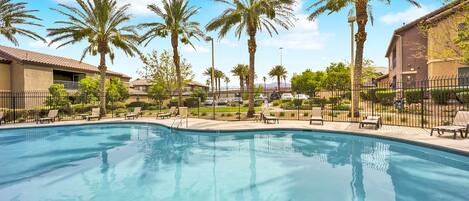 Outdoor pool, a heated pool