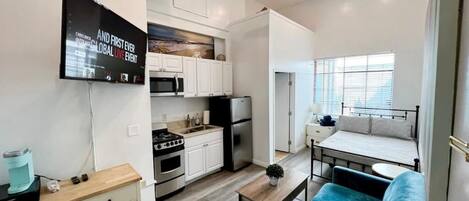 1 bedroom, iron/ironing board, travel crib, free WiFi