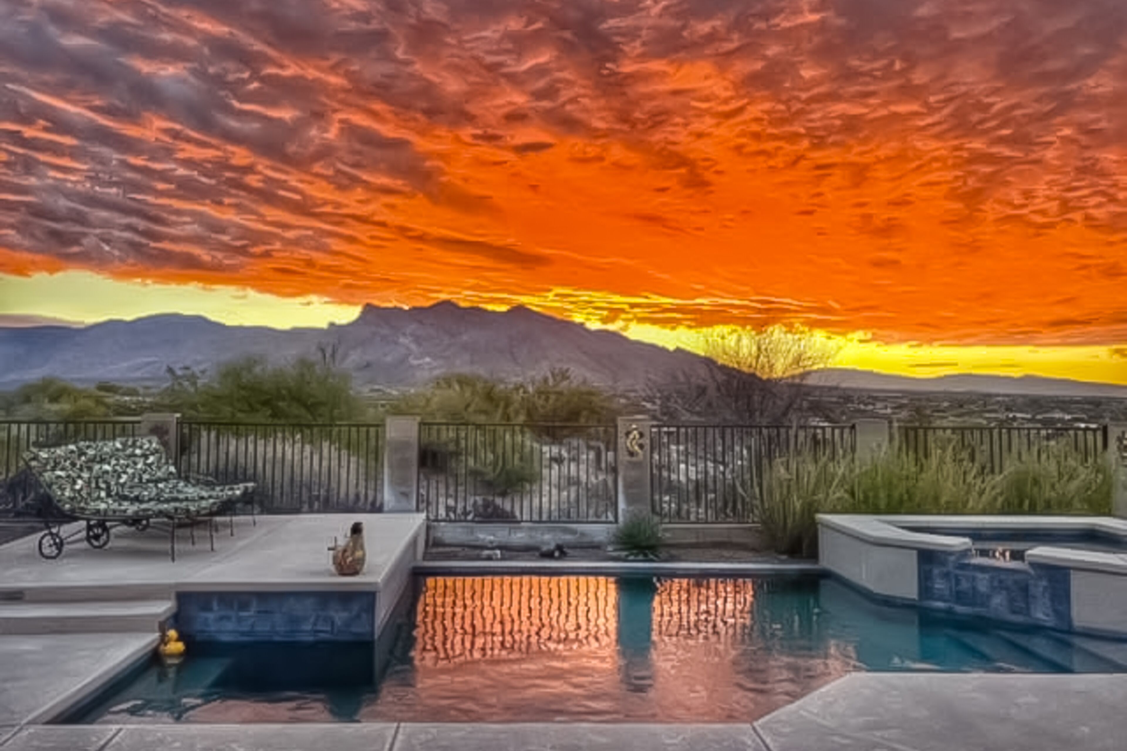 Southwestern sanctuary with a private pool, pool spa, central AC, & washer/dryer