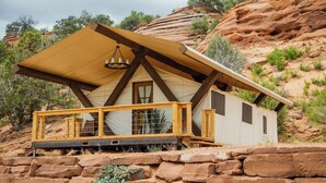 Exterior detail - Cave Lakes Canvas Cabin Suite with Soaker tub #2 (Kanab)