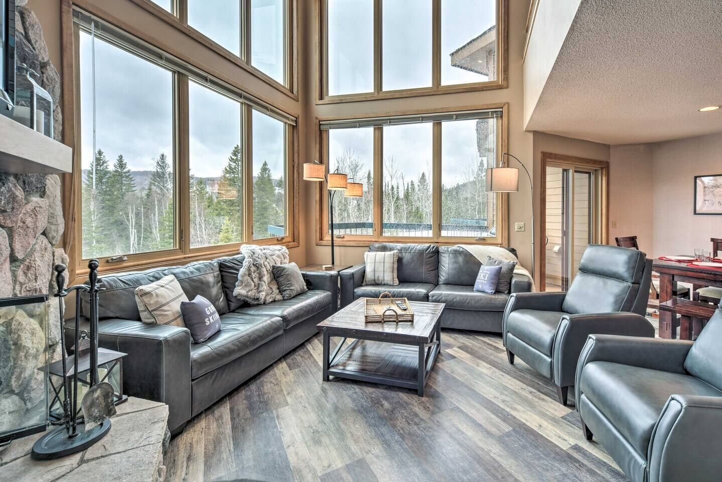 Télévision, cheminée, livres