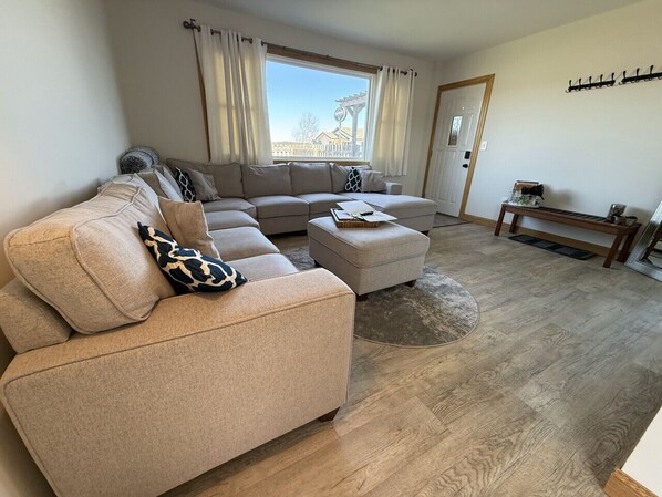 Smart TV, foosball, table tennis, computer monitors