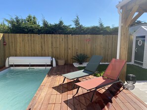 Piscine extérieure, piscine chauffée