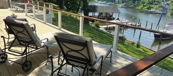 Huge deck overlooking water