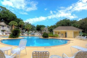 Outdoor pool, a heated pool